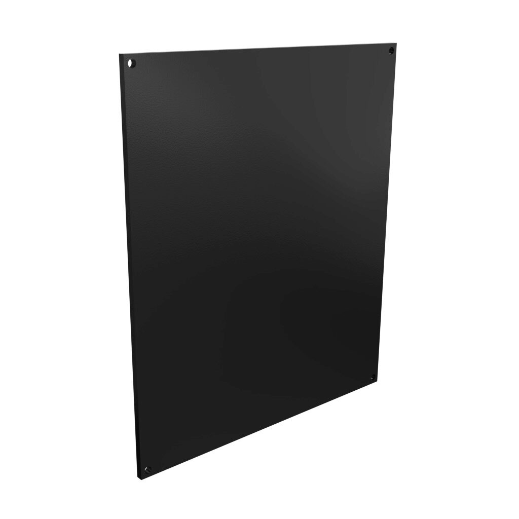 AttaBox subpanel, ABS plastic, black. For use with AH14124xxx and AHxx14126xxx Heartland series enclosures.-BP1412ABS