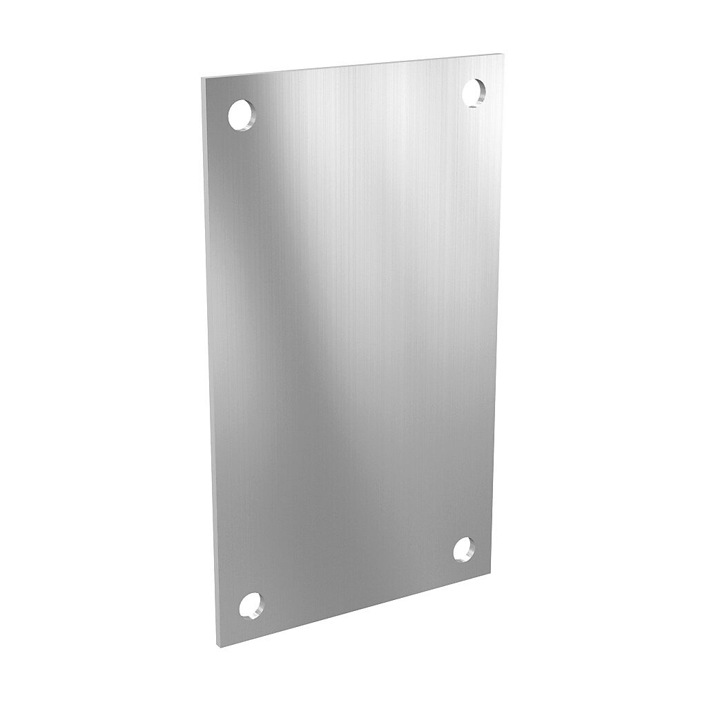 AttaBox subpanel, 3003-H14 aluminum. For use with 6x4 (HxW) Mx604xx & WH-M604Hxx MachoBox series enclosures.-BP64A