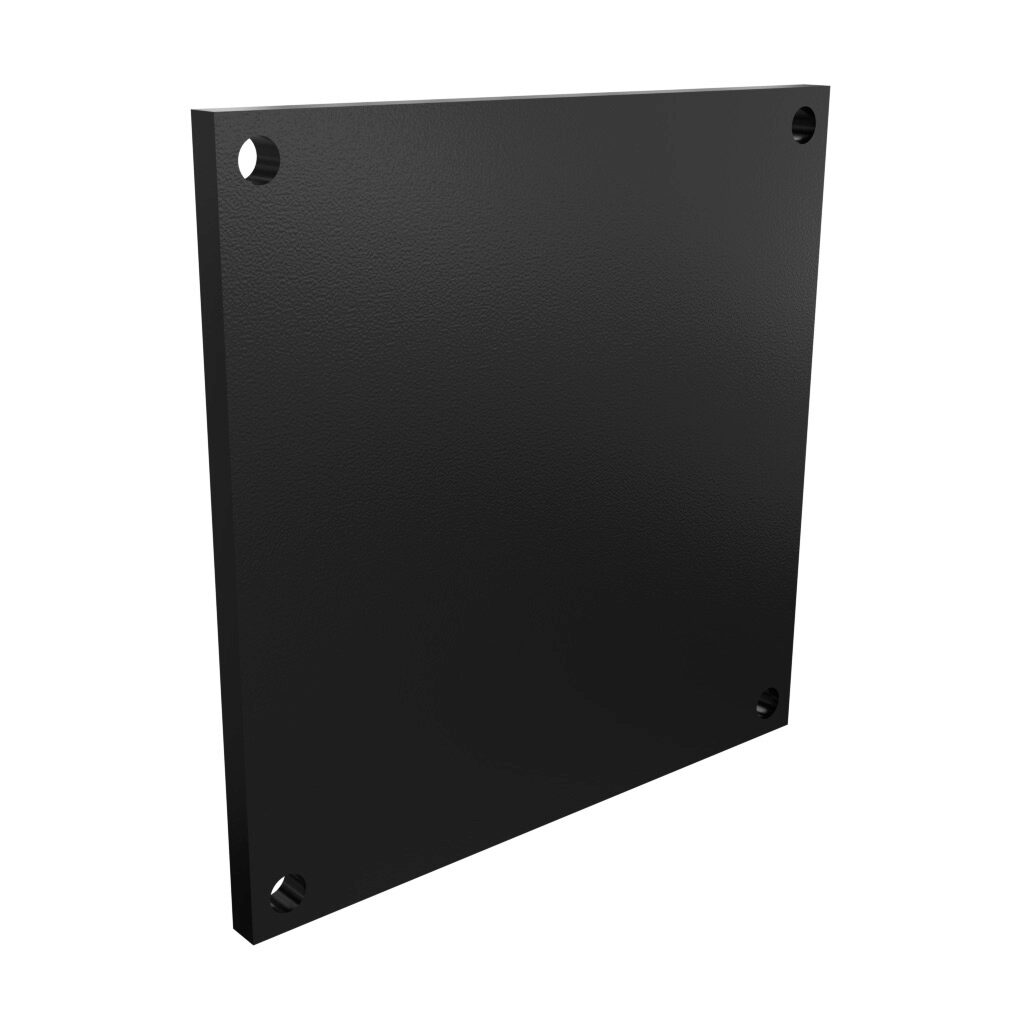 AttaBox subpanel, ABS plastic, black. For use with AHx664xxx Heartland series enclosures.-BP66ABS
