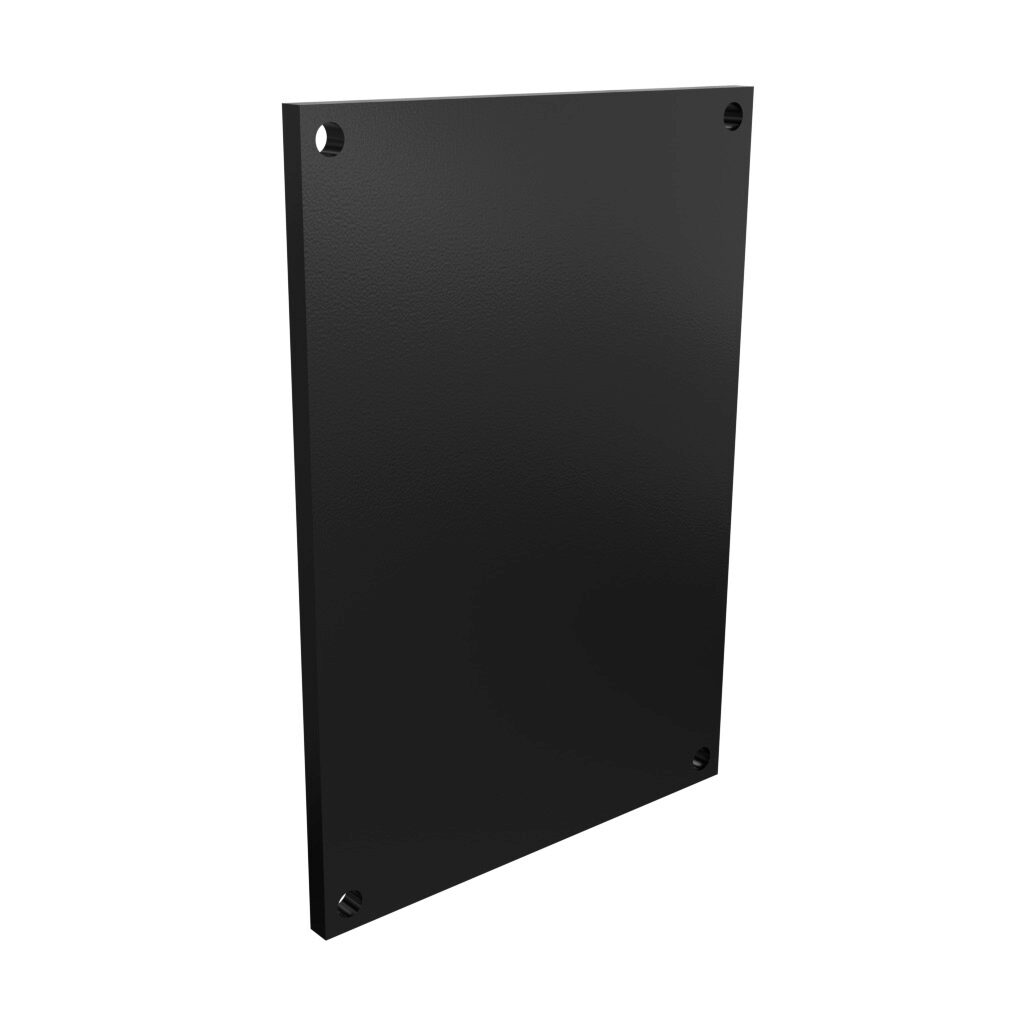 AttaBox subpanel, ABS plastic, black. For use with AHx864xxx Heartland series enclosures.-BP86ABS