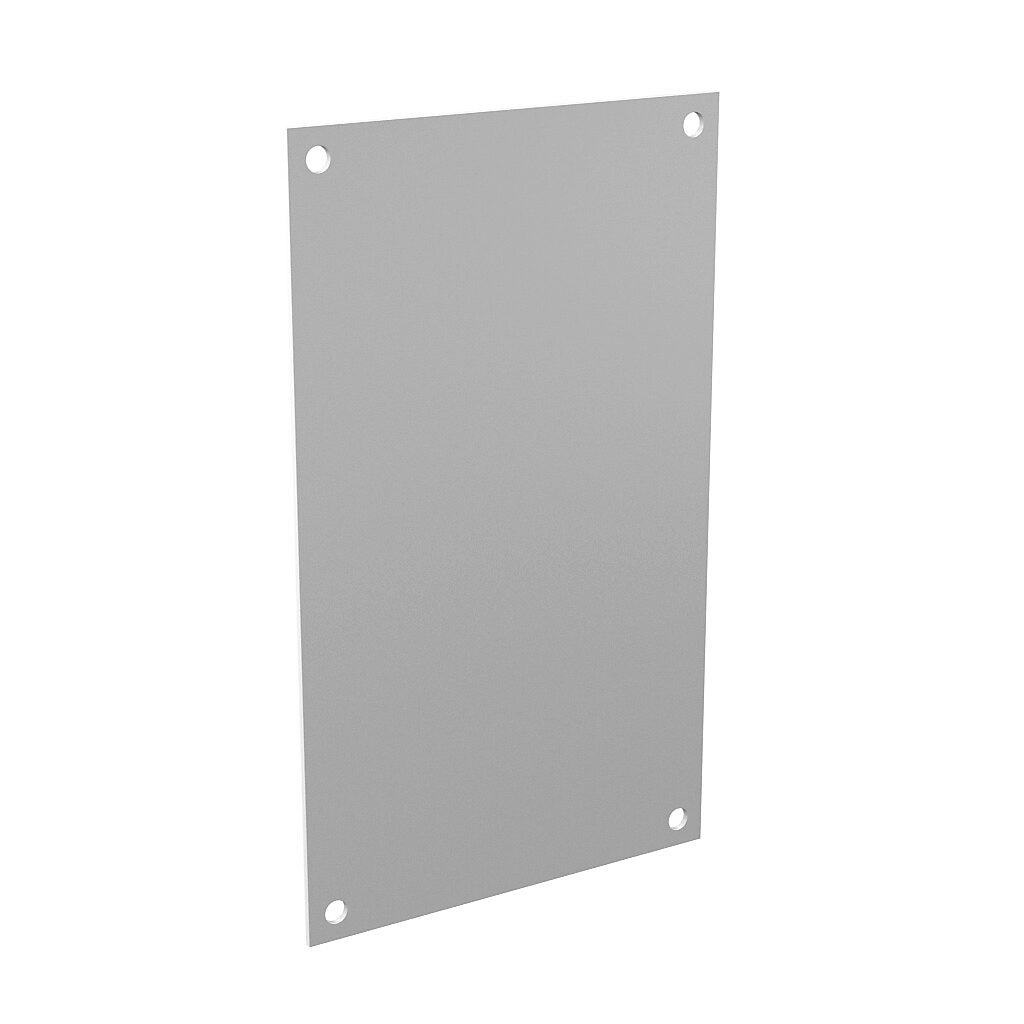 AttaBox subpanel, carbon steel, white, powder coat finish. For use with 9x6 (HxW) CO963 Commander series enclosures.-BP96CS