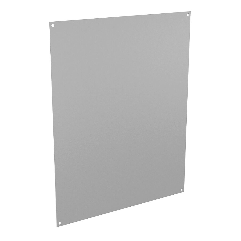 AttaBox subpanel, carbon steel, white, powder coat finish. For use with 20x16 (HxW) FRx201610xx Freedom series and Mx808xx & WH-M2016Hxx MachoBox series enclosures.-BPM2016CS