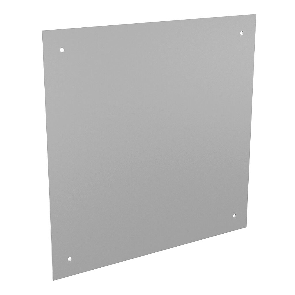 AttaBox subpanel, carbon steel, white, powder coat finish. For use with 20x20 (HxW) M2020xxx MachoBox series enclosures.-BPM2020CS