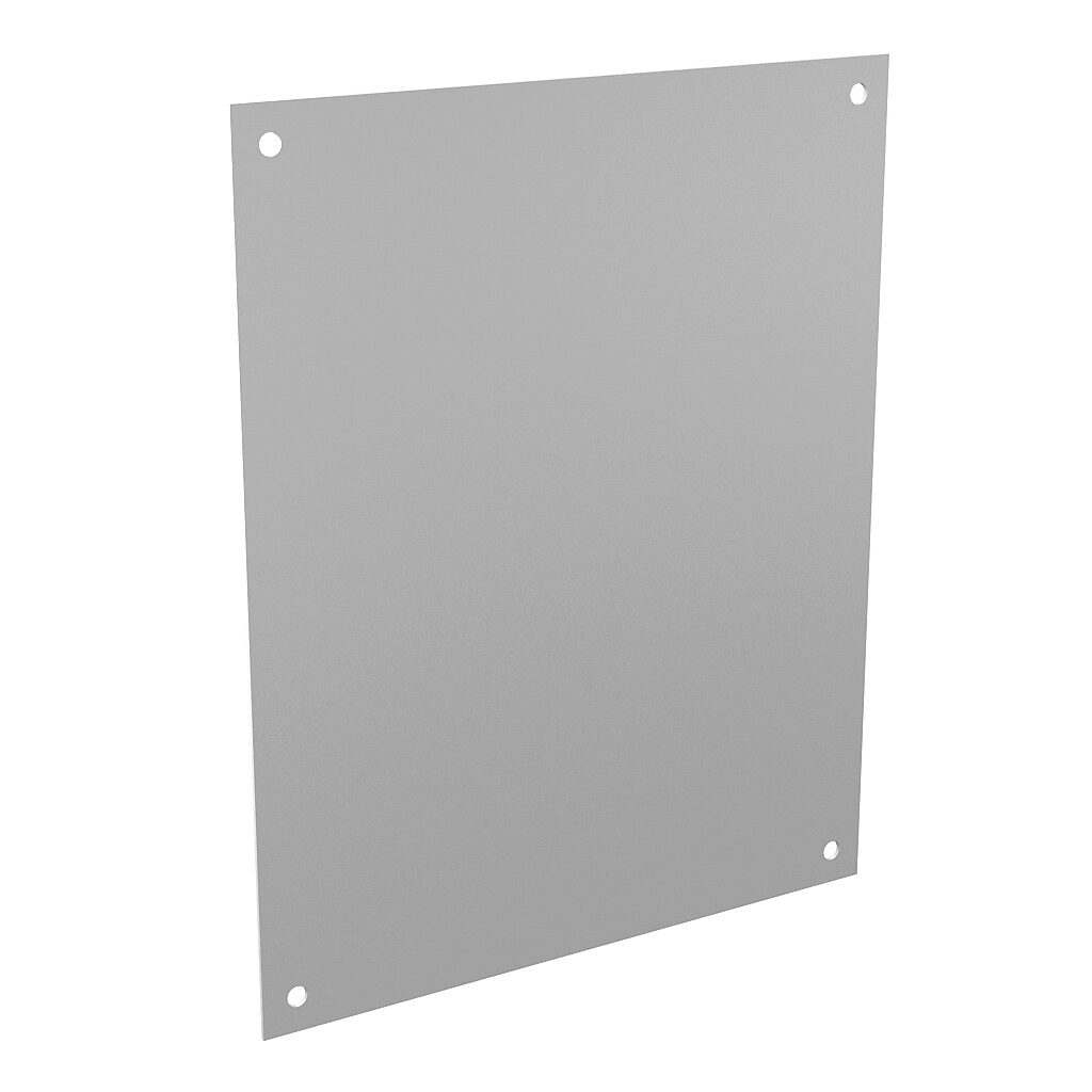AttaBox subpanel, carbon steel, white, powder coat finish. For use with 24x20 (HxW) M2420xxx MachoBox series enclosures.-BPM2420CS