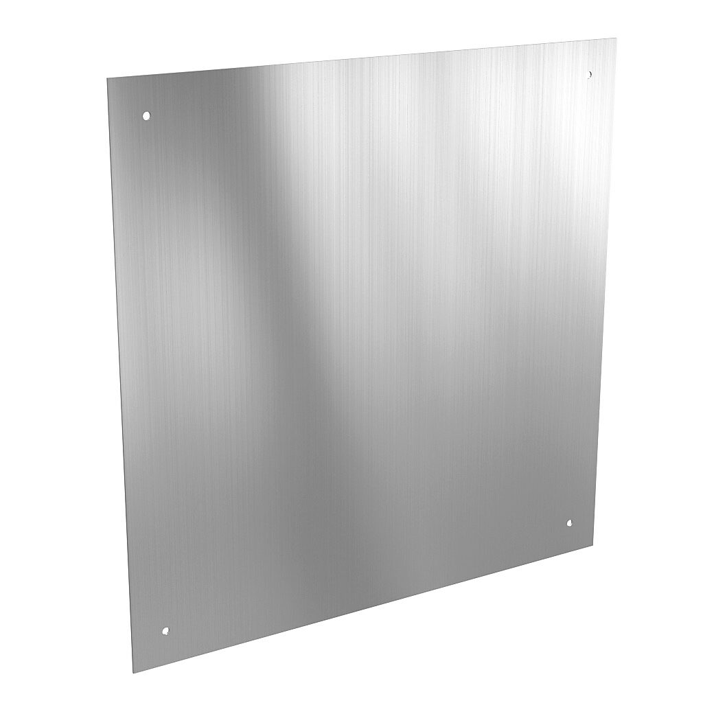 AttaBox subpanel, 3003-H14 aluminum. For use with 24x24 (HxW) M2424xxx MachoBox series enclosures.-BPM2424A