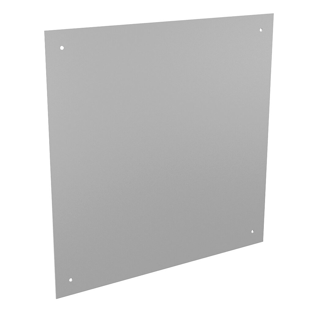 AttaBox subpanel, carbon steel, white, powder coat finish. For use with 24x24 (HxW) M2424xxx MachoBox series enclosures.-BPM2424CS