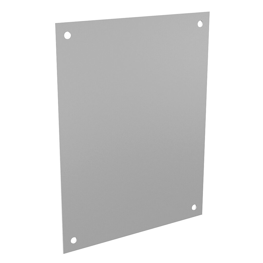 AttaBox subpanel, carbon steel, white, powder coat finish. For use with 20x16 (HxW) T201612HWT & TW201610HWT Triton series enclosures.-BPT2016CS