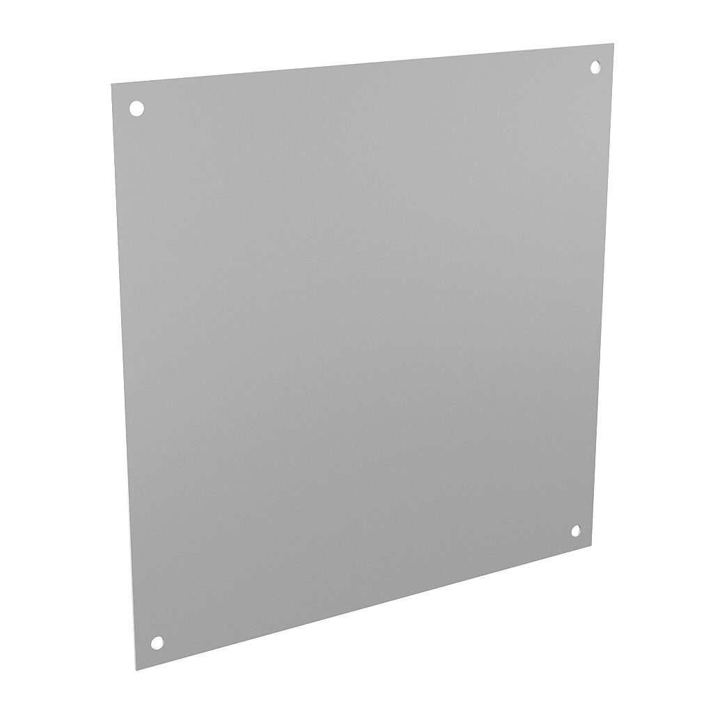 AttaBox subpanel, carbon steel, white, powder coat finish. For use with 24x24 (HxW) T24241xxxT & TW242410HWT Triton series enclosures.-BPT2424CS