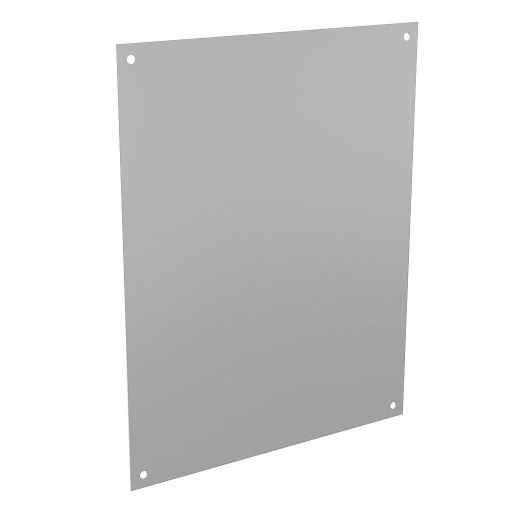 AttaBox subpanel, carbon steel, white, powder coat finish. For use with 30x24 (HxW) T3024xxxxT & TW302410HWT Triton series enclosures.-BPT3024CS