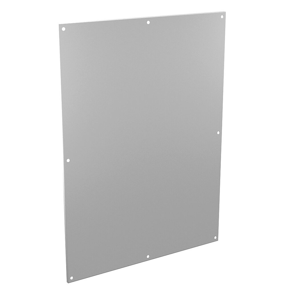 AttaBox subpanel, carbon steel, white, powder coat finish. For use with 48x36 (HxW) T48361xxxT & TW483612HWT Triton series enclosures.-BPT4836CS