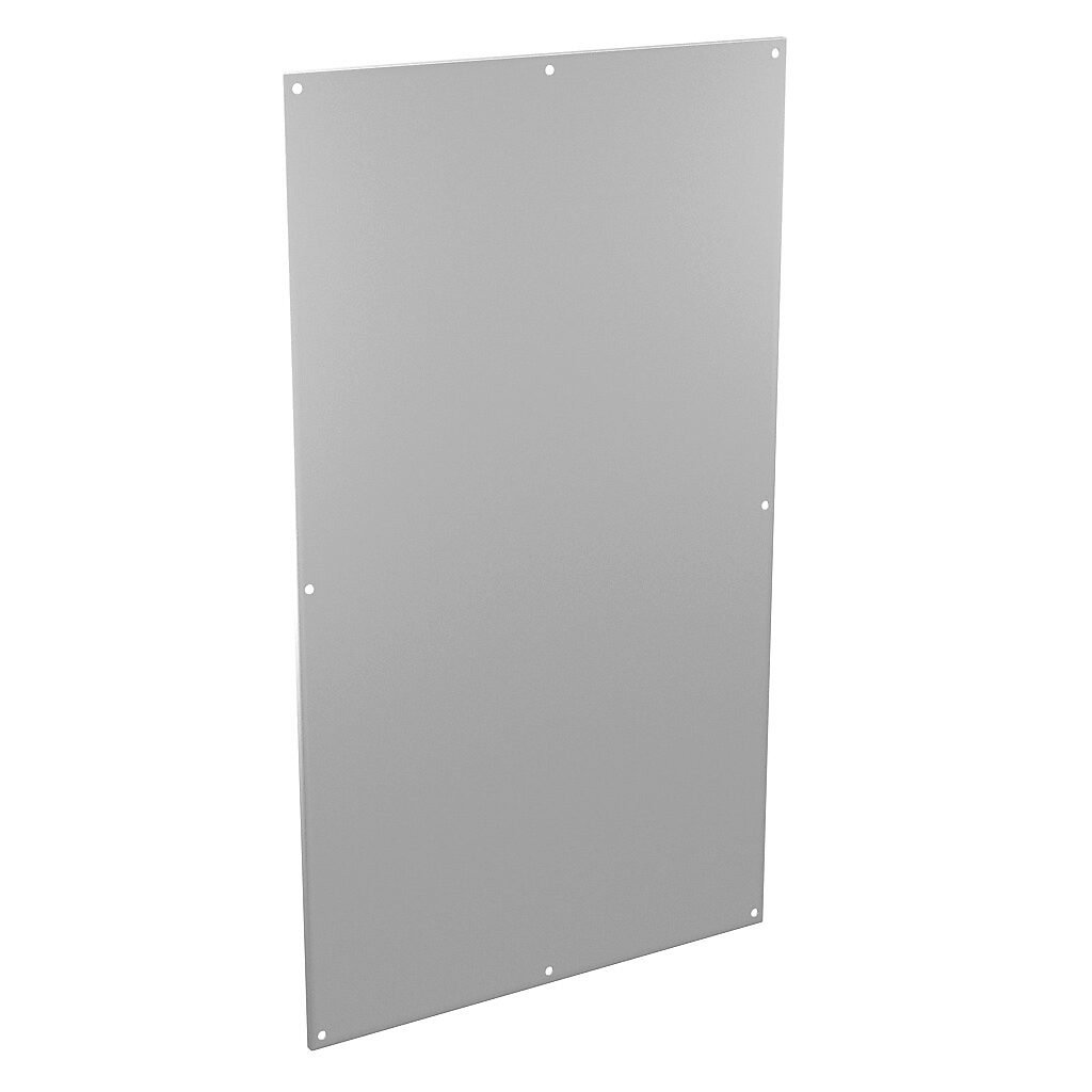 AttaBox subpanel, carbon steel, white, powder coat finish. For use with 60x36 (HxW) T60361xxxT Triton series enclosures.-BPT6036CS