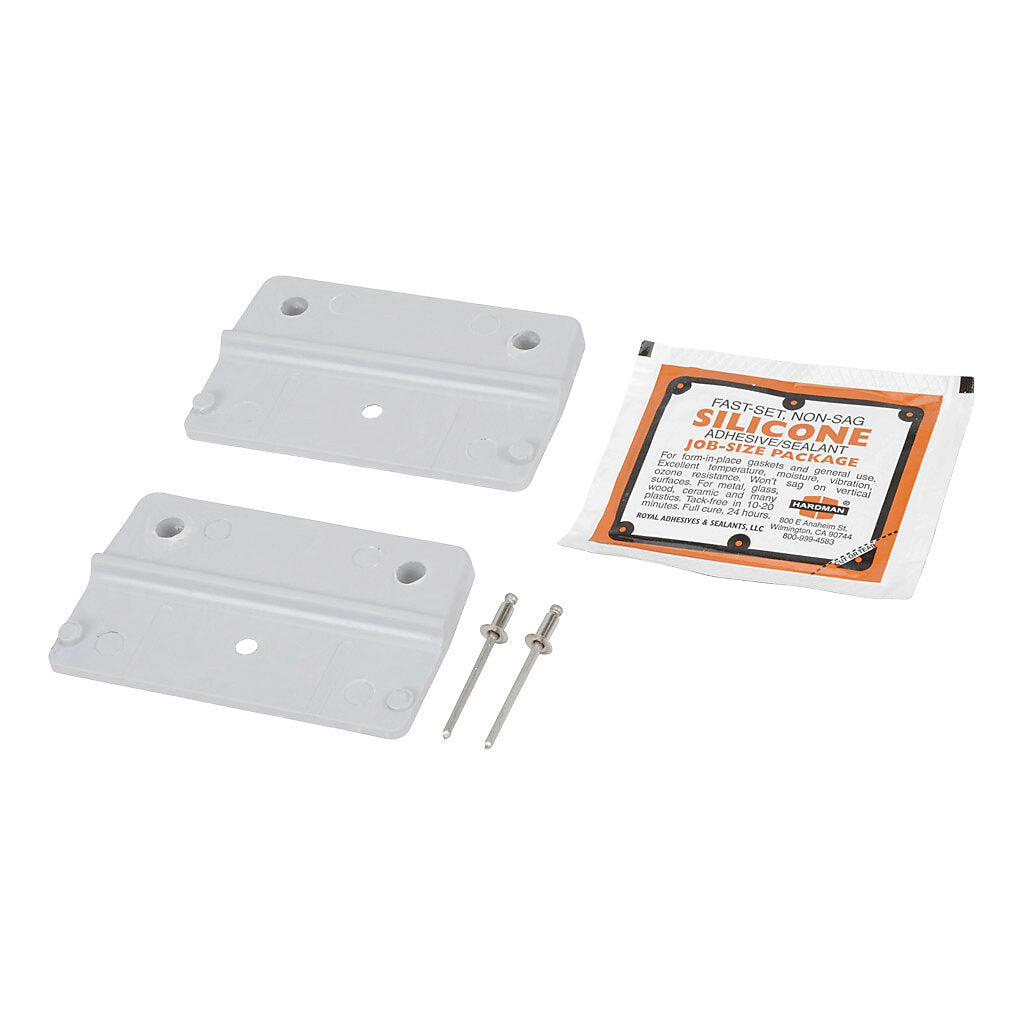 AttaBox mounting feet kit, fiberglass-reinforced plastic (FRP). For use with Commander series FRP enclosures. Includes (2) mounting feet, mounting hardware and silicone adhesive/sealant.-COMTGFTKIT