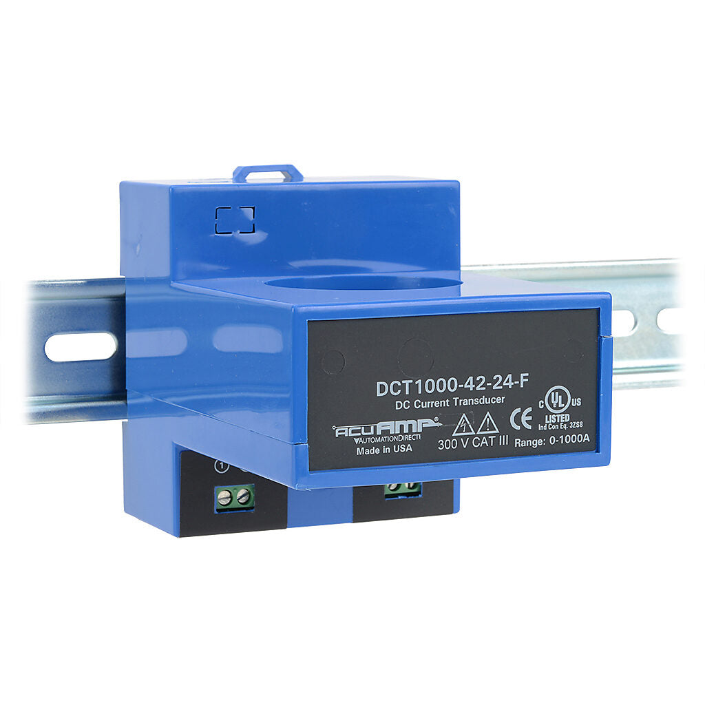 AcuAMP DC current transducer, large aperture fixed core, 0-1000A sensing range, 4-20 mA output.-DCT1000-42-24-F