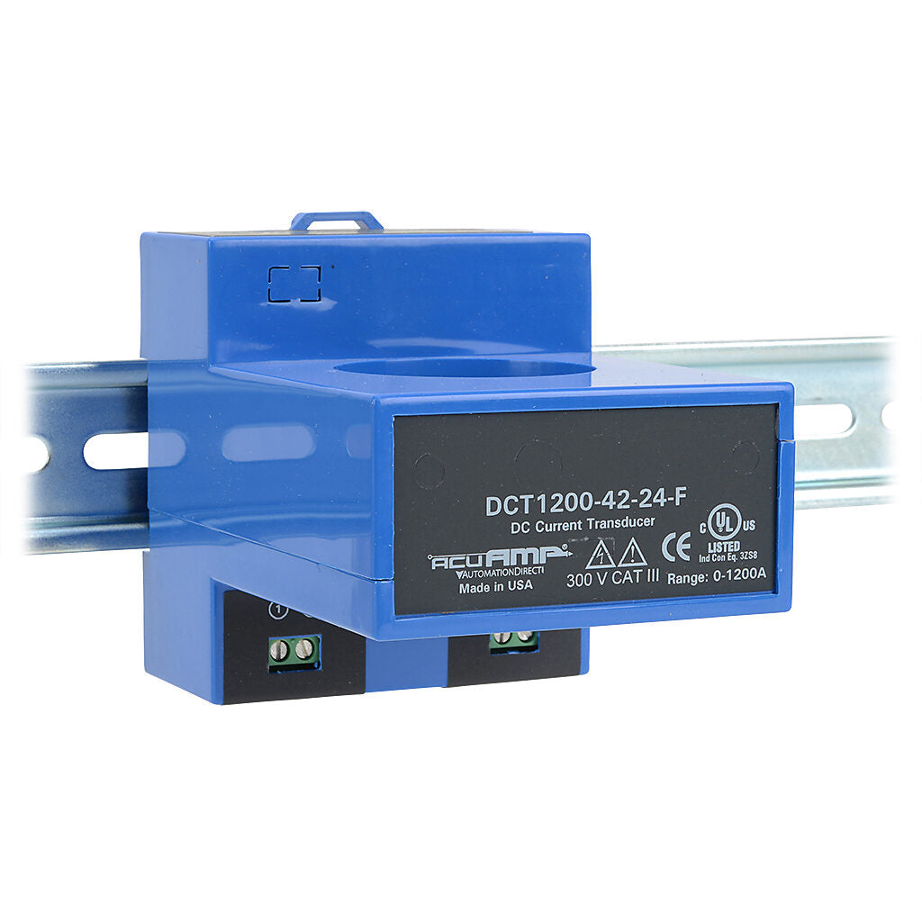 AcuAMP DC current transducer, large aperture fixed core, 0-1200A sensing range, 4-20 mA output.-DCT1200-42-24-F