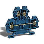 DBL-LEVEL BLOCK 10AWG 30A 600V BLUE 1BOX=50PCS.-DN-D10B