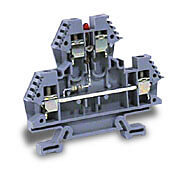 2 LVL BLOCK W/24V LED 10-AWG 30A 600V GRAY BX=10.-DN-D10LED1