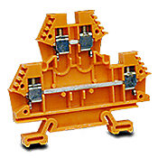 2 LEVL TERMINAL BLOCK 10AWG 30A 600V ORANGE 50PC.-DN-D10ORG
