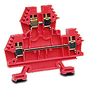2 LEVL TERMINAL BLOCK 10AWG 30A 600V RED 50PCS.-DN-D10RED
