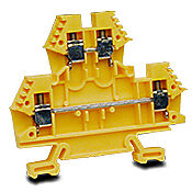 2 LEVL TERMINAL BLOCK 10AWG 30A 600V YELLOW 50PC.-DN-D10YEL