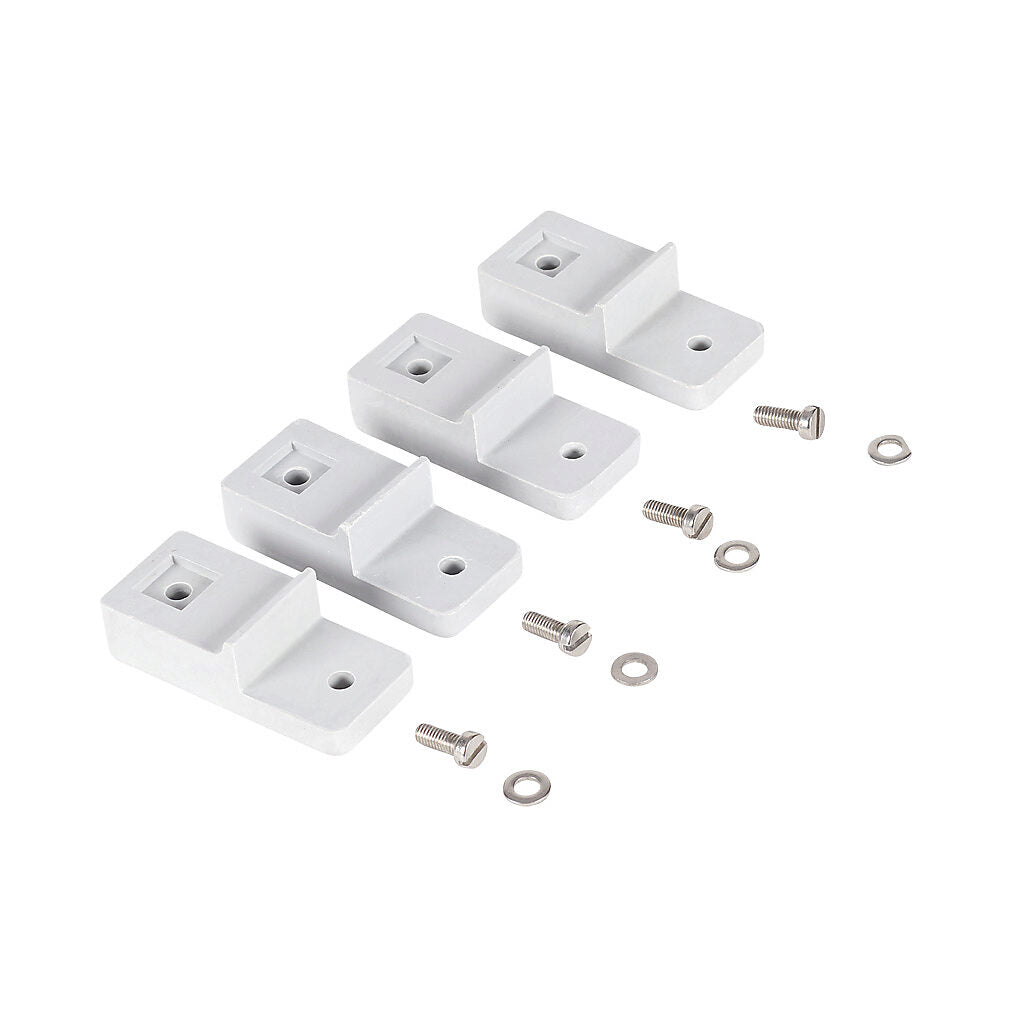 AttaBox mounting feet kit, fiberglass reinforced polyester. For use with 18 x 12 x 7in (HxWxD) and larger DuraShield series enclosures. Includes (4) mounting feet and mounting hardware.-DULMTGKIT
