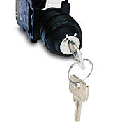 SEL 22mm PLAS KEY 2 N.O. MNTND 3-POS.-E22KBG7D