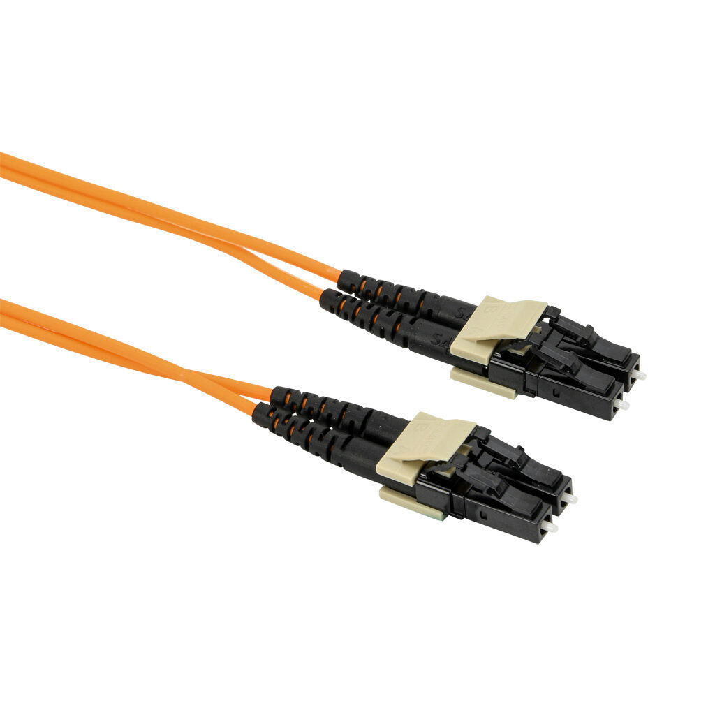 AchieVe OM1 multi-mode fiber optic Ethernet patch cable, LC duplex to LC duplex, 9.8ft/3m cable length, orange. For use with 10/100/1000 Mbps networks.-FOM-OM1-LCLC-003