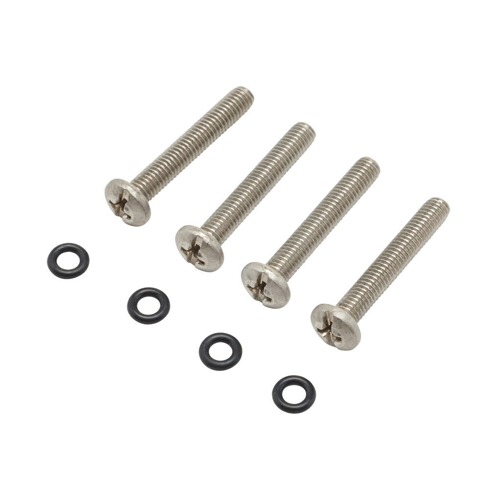 AttaBox enclosure cover screw, replacement, #10-32 UNF x 1.250in, Phillips/slotted pan head, stainless steel. Package of 4. For use with Freedom series enclosures. Rubber sealing washer included.-FRWKIT