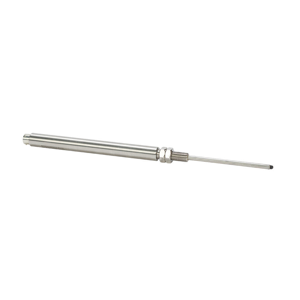Alliance Sensors inductive linear position sensor, spring loaded slide, 100mm stroke, 0-10 VDC output, 19mm diameter x 194.1mm body, 1/2-20 UNF mount, 6-pin PT0.-GHSE19-100A-02-10S
