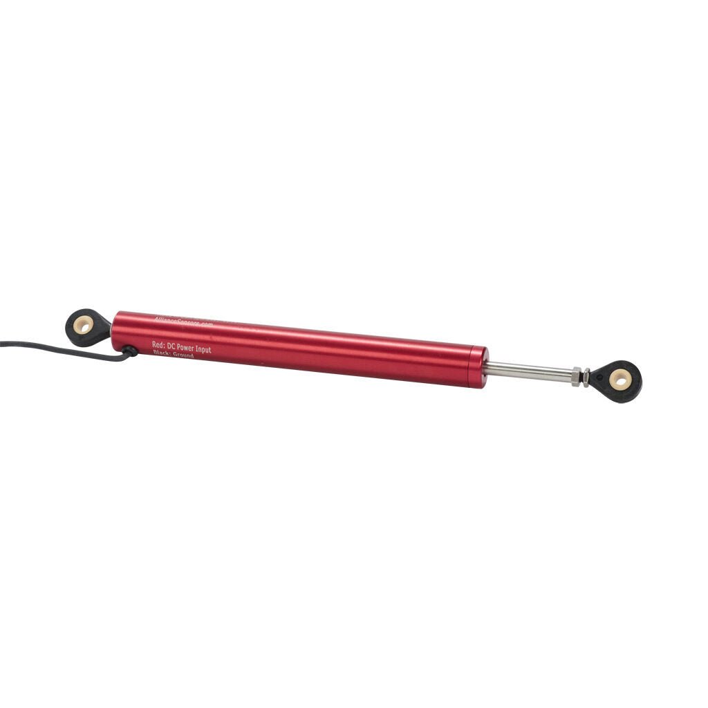Alliance Sensors inductive linear position sensor, pivoting slide, 100mm stroke, 0-10 VDC output, 19mm diameter x 171.2mm body, rod eyes mount, pigtail, 3.2ft/1m cable length.-LRE19-100R-00-10A