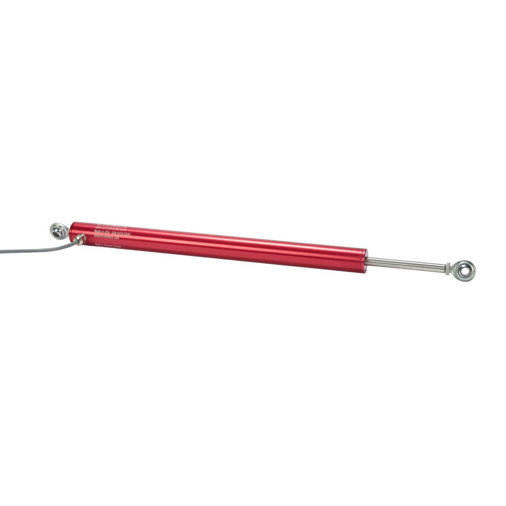 Alliance Sensors inductive linear position sensor, pivoting slide, 250mm stroke, 0-10 VDC output, 27mm diameter x 342.0mm body, rod eyes mount, pigtail, 3.2ft/1m cable length.-LRLE27-250R-00-10A
