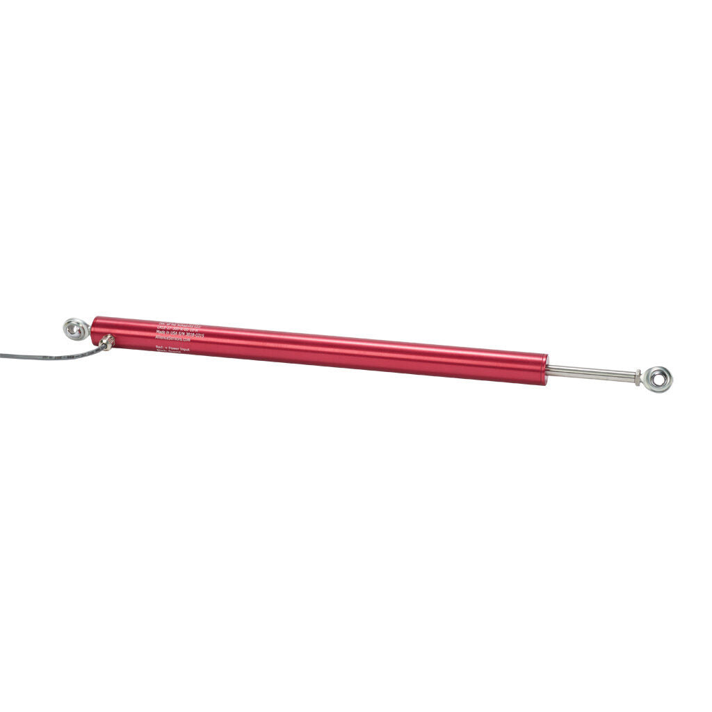 Alliance Sensors inductive linear position sensor, pivoting slide, 300mm stroke, 0-10 VDC output, 27mm diameter x 393.7mm body, rod eyes mount, pigtail, 3.2ft/1m cable length.-LRLE27-300R-00-10A