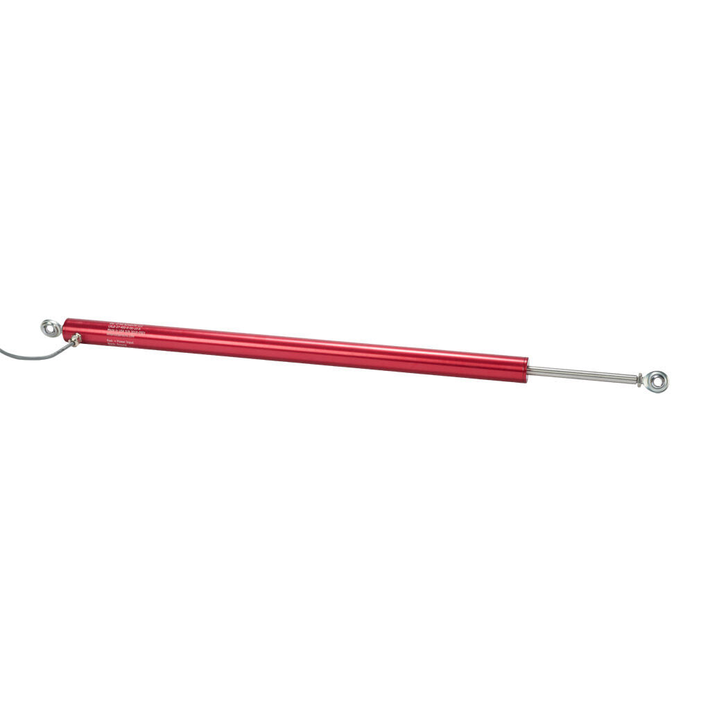 Alliance Sensors inductive linear position sensor, pivoting slide, 400mm stroke, 0-10 VDC output, 27mm diameter x 495.3mm body, rod eyes mount, pigtail, 3.2ft/1m cable length.-LRLE27-400R-00-10A