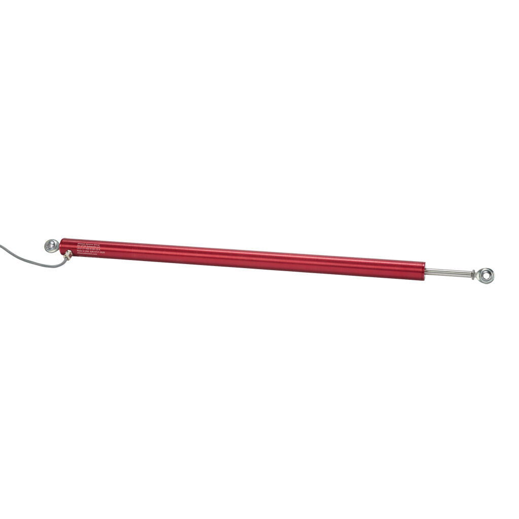 Alliance Sensors inductive linear position sensor, pivoting slide, 450mm stroke, 0-10 VDC output, 27mm diameter x 546.1mm body, rod eyes mount, pigtail, 3.2ft/1m cable length.-LRLE27-450R-00-10A