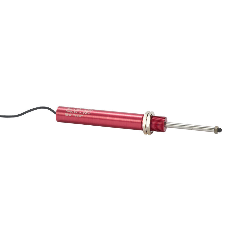 Alliance Sensors inductive linear position sensor, spring loaded slide, 50mm stroke, 4-20 mA output, 19mm diameter x 129.0mm body, M18 x 1 mount, pigtail, 3.2ft/1m cable length.-LRSI18-050A-00-20A