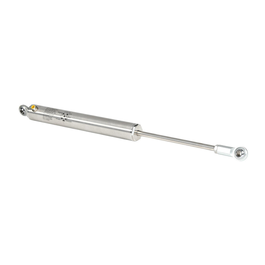 Alliance Sensors inductive linear position sensor, pivoting slide, 200mm stroke, 12.5mm shaft diameter, 4-20 mA output, 45mm diameter x 352.5mm body, rod eyes mount, 5-pin M12 quick-disconnect.-LVI45-200R-01-20S