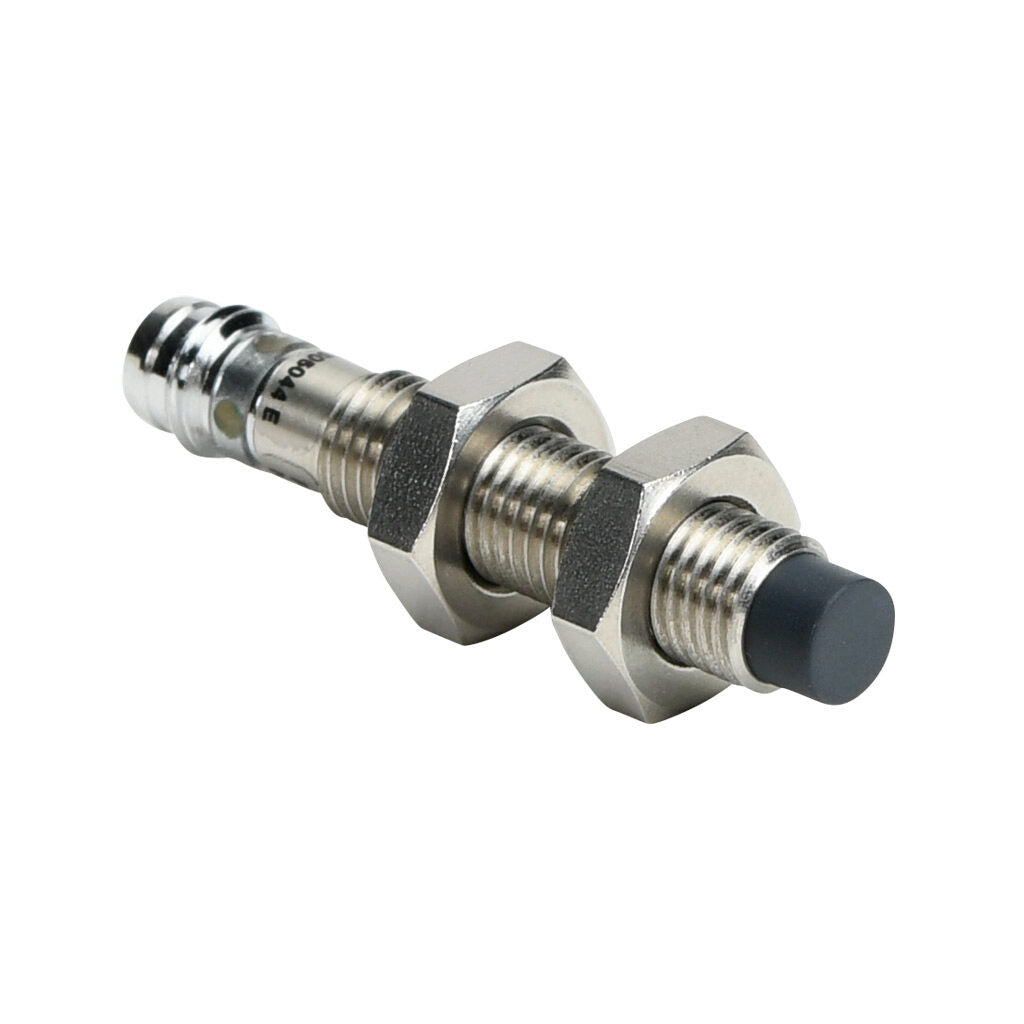 AchieVe inductive proximity sensor, tubular, 8mm diameter x 45mm body, 304 stainless steel housing, NPN, N.O. output, 2.5mm sensing distance, non-flush, 4.5 kHz switching frequency, IP67, 3-pin M8 quick-disconnect.-PAE-AN-2F