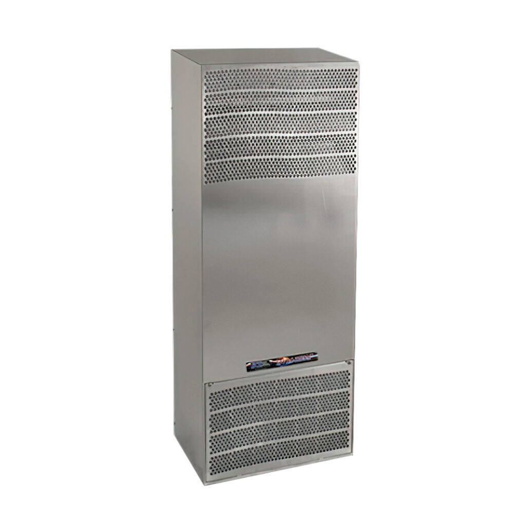 Saginaw Enviro-Therm air conditioner, 3400 BTU/H, R-134a or R-513a, 460 VAC operating voltage, 304 stainless steel housing, side mount. For use with NEMA/UL Type 3R, 4, 4X & 12 enclosures.-SCE-AC3400B460VSS