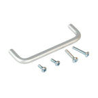 Saginaw pull handle, 4in, aluminum. Mounting hardware included.-SCE-APH