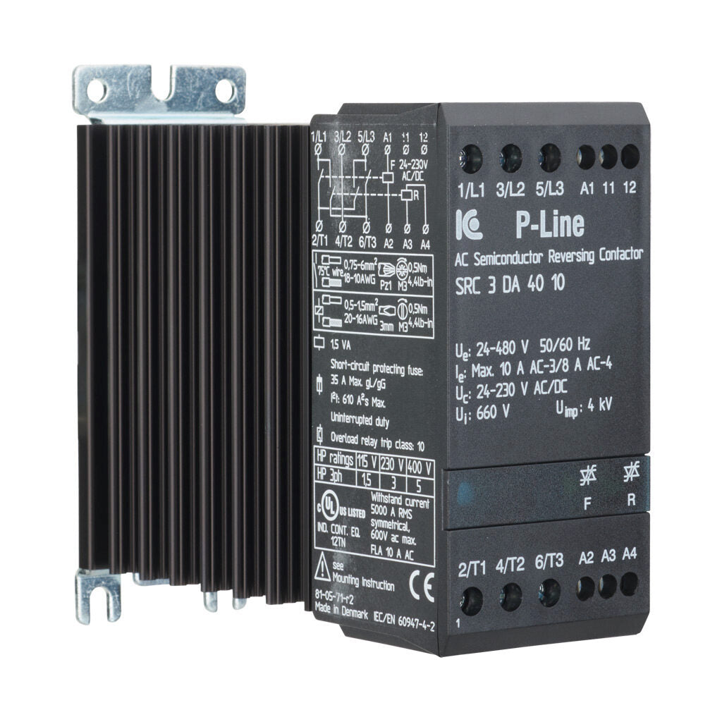 Solid State Contactor: 10A, 24-230 VAC/VDC coil voltage (PN# SRC3DA4010 ...