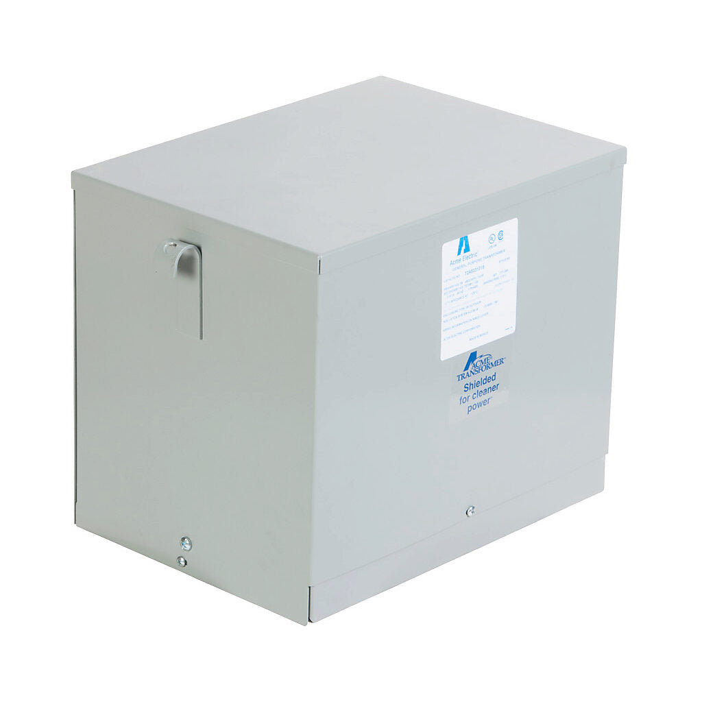 ACME general purpose transformer, encapsulated core, 9 kVA, 3-phase, 480 VAC Delta, 208Y/120 VAC secondary, 60 Hz, electrostatic shield, NEMA 3R, wall mount.-T2A533101S