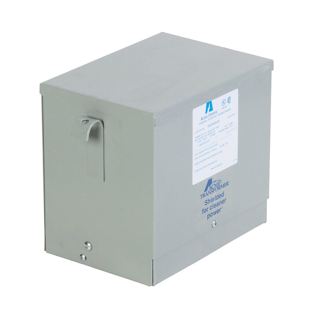ACME general purpose transformer, encapsulated core, 3 kVA, 3-phase, 600 VAC Delta, 208Y/120 VAC secondary, 60 Hz, electrostatic shield, NEMA 3R, wall mount.-T2A793301S