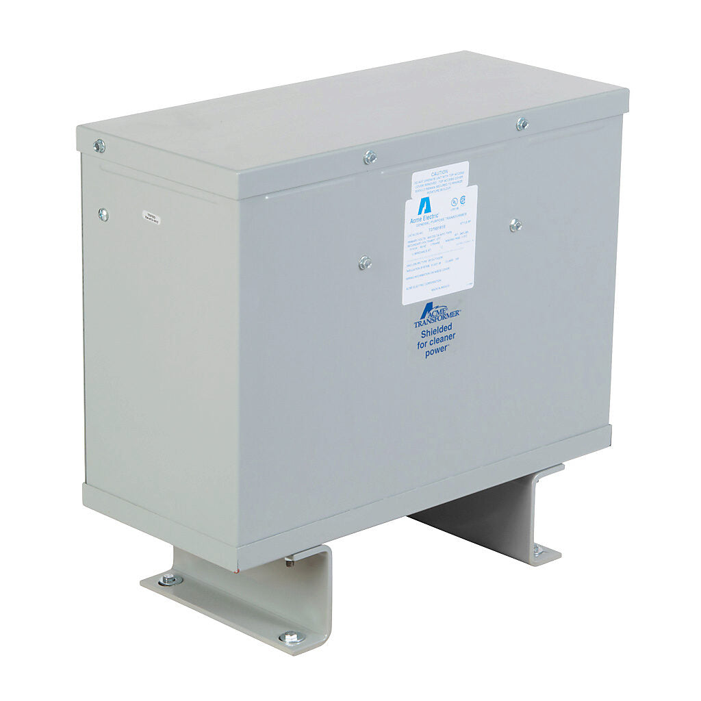 ACME general purpose transformer, encapsulated core, 15 kVA, 3-phase, 600 VAC Delta, 480Y/277 VAC secondary, 60 Hz, electrostatic shield, NEMA 3R, floor mount.-T3795191S