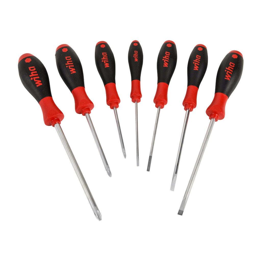 Wiha standard screwdriver set, Phillips and slotted, 7 pieces.-WT30278