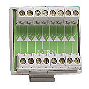 ZIPLINK 8 CH FEED-THRU TRANSORB MDL 24VDC.-ZL-TD8-24