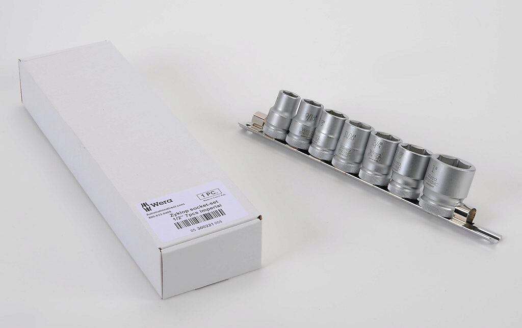 Wera socket set, 7 pieces, 1/2in drive, SAE.-05300221055