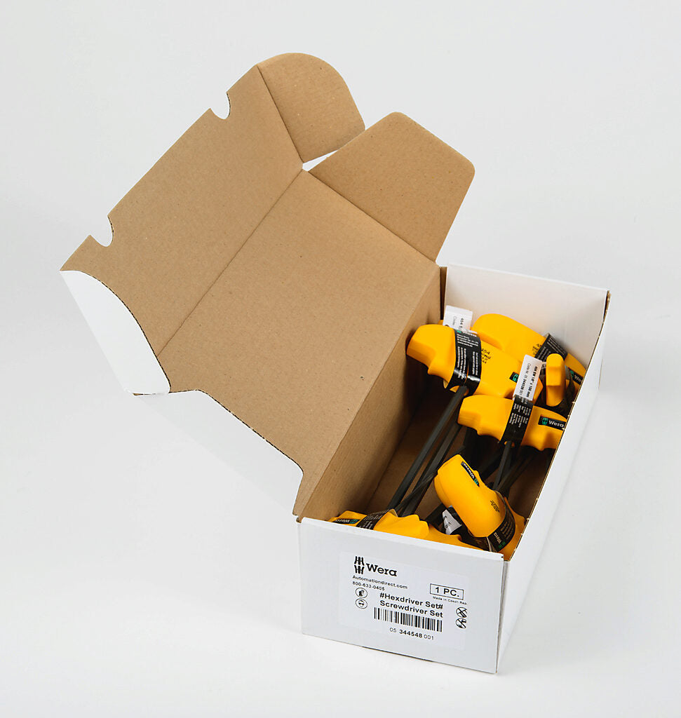 Wera T-handle hexdriver set, 10 pieces, imperial.-05344548001