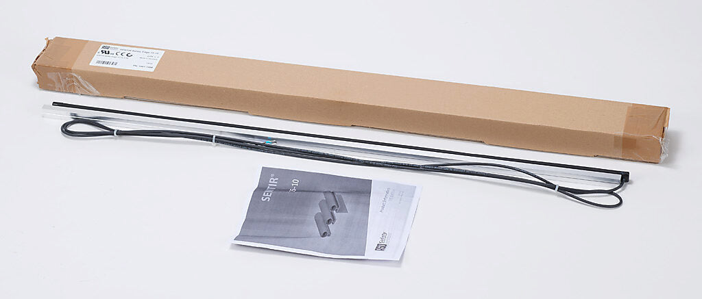 ASO Safety Solutions safety contact edge, 15 x 10mm, 2.5ft length, pigtail, 8.2ft/2.5m cable length. Aluminum mounting rail included. Preassembled with 8.2k ohm resistor for 2-wire installation.-1501-1468