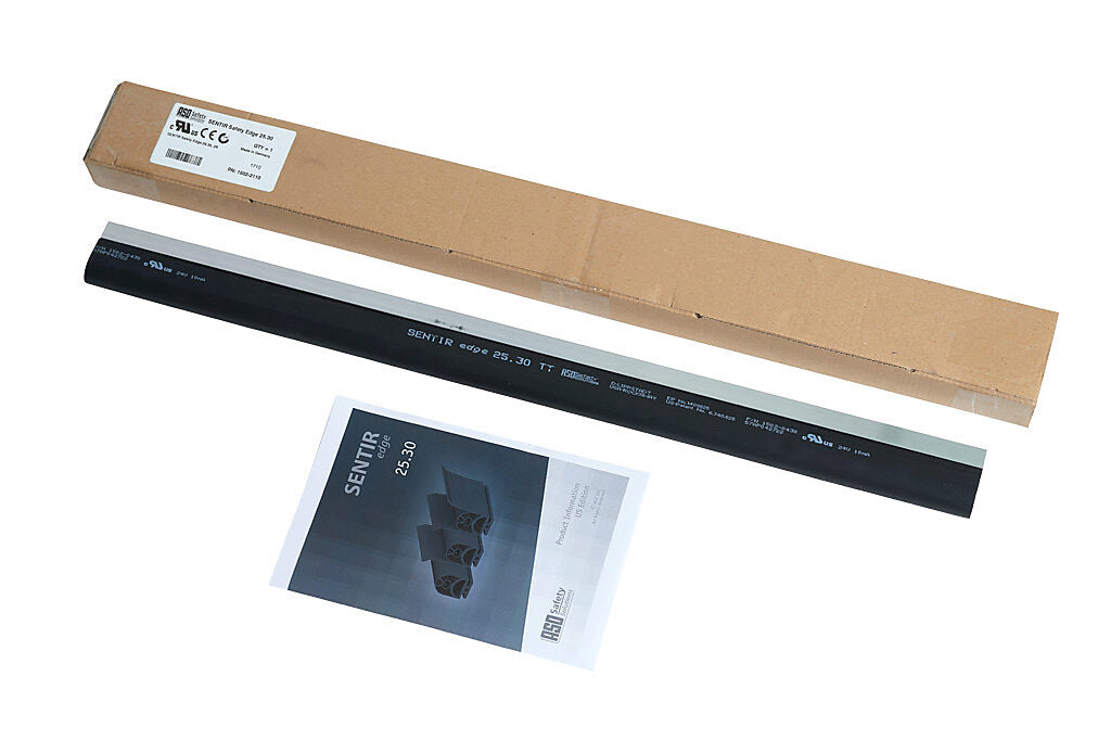ASO Safety Solutions safety contact edge, 25 x 30mm, 2ft length. Aluminum mounting rail included. Purchase required end caps separately.-1502-2110