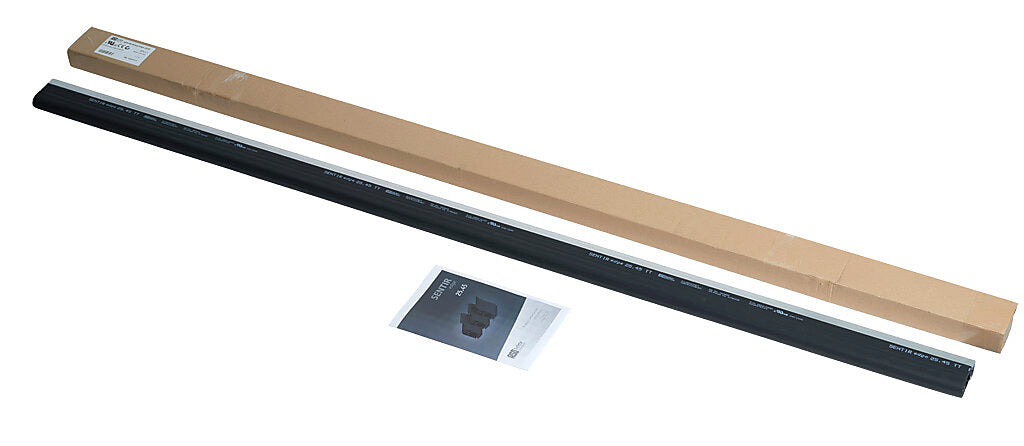 ASO Safety Solutions safety contact edge, 25 x 45mm, 5ft length. Aluminum mounting rail included. Purchase required end caps separately.-1502-2114
