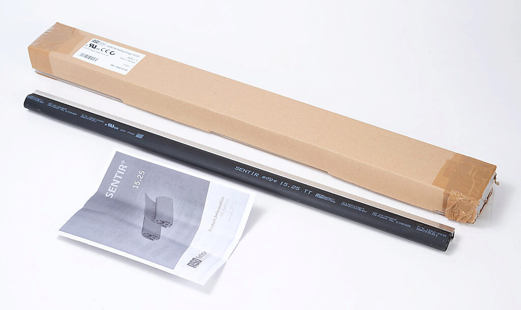 ASO Safety Solutions safety contact edge, 15 x 25mm, 2ft length. Aluminum mounting rail included. Purchase required end caps separately.-1502-4730